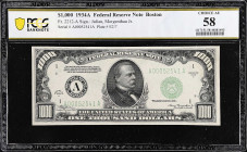 Fr. 2212-A. 1934 $1,000 Federal Reserve Note. Boston. PCGS Banknote Choice About Uncirculated 58.

Estimate: $5000.00- $6000.00