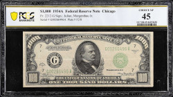 Fr. 2212-G. 1934A $1000 Federal Reserve Note. Chicago. PCGS Banknote Choice Extremely Fine 45.

Estimate: $4000.00- $4800.00