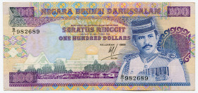 Brunei 100 Ringgit 1989
P# 17, N# 218125; # B/I 982689; XF