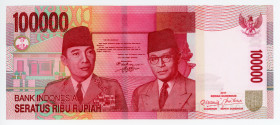Indonesia 100000 Rupiah 2011 Replacement
P# 146h, N# 203988; # XLJ603140; UNC