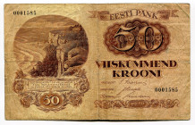 Estonia 50 Krooni 1929
P# 65a, N# 226622; F-VF