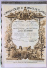 Philippines Compania General de Tobacos de Filipinas Share for 500 pesetas Barcelona/Manil 1882
The Compañía General de Tabacos de Filipinas, S.A. (G...