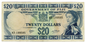 Fiji 20 Dollars 1969 (ND)
P# 63a, # A/1 199585; VF