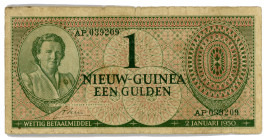 Netherlands New Guinea 1 Gulden 1950
P# 4a, N# 212065; # AP039209; F