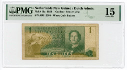Netherlands New Guinea 1 Gulden 1954 PMG 15
P# 11a, N# 204395; # AR012585; F
