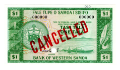 Western Samoa 1 Tala 1967 (ND) Specimen
P# 16as, # 000000; UNC