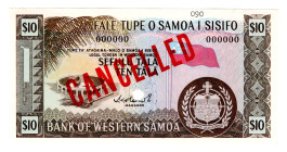 Western Samoa 10 Tala 1967 (ND) Specimen
P# 18as, # 000000; UNC