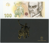 Czech Republic 100 Korun 2019 (2020) "100th Anniversary of the Czechoslovak Crown" Series "B"
N# 224422; # B 01 000585; Released just 2.000 Pieces; W...