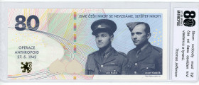 Czech Republic 80 Korun 2022 "80th Anniversary of the Operation Anthropoid"
# 000746; Relisted just 1942, 80th Anniversary of the Operation Anthropoi...