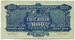 Czechoslovakia 1000 Korun 1944 Specimen
P# 50s, N# 285780; # CK 781852; Perforated Specimen; XF