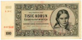Czechoslovakia 1000 Korun 1945
P# 74c, N# 207311; # S,20C 037502; VF