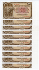 Czechoslovakia 10 x 100 Korun 1953 With Consecutive Numbers
P# 86b, N# 213079; # CP; AUNC