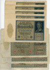 Germany - Weimar Republic 8 x 10000 Mark 1923
P# 71, 72, F-VF