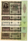 Germany - Weimar Republic Lot of 7 Banknotes 1922
P# 78, 79, 80, VF