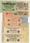Germany - Weimar Republic Lot of 11 Banknotes 1923
P# 91, 92, 94, 97, 98, VF
