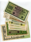 Germany - Weimar Republic Lot of 9 Banknotes 1919 - 1929
XF-AUNC