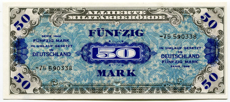 Germany - Third Reich 50 Mark 1944 Allied Military Currency
P# 196, N# 208998; ...