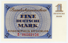 Germany - FRG 1 Deutsche Mark 1967 (ND)
P# 28, # 3 06082106; Bundeskassenschein; UNC