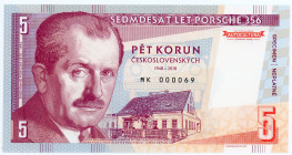 Germany - FRG 5 Schilling 2019 Specimen "Porshe 356"
# MK 000069; Fantasy Banknote; Limited Edition; Made by Matej Gábriš; BUNC