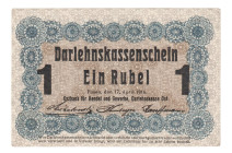 Germany - Empire 1 Rouble 1916
P# R122c, N# 207437; Posen Occupation; UNC-