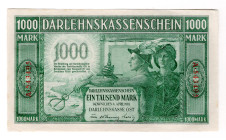 Germany - Empire 1000 Mark 1918 Kowno Occupation
P# R134a, N# 209571; # A543495; UNC-