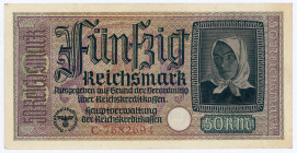 Germany - Third Reich 50 Reichsmark 1940 - 1945 (ND)
P# R140, N# 206485; # C 7682694; XF