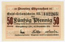 Germany - Empire Konigsberg 50 Pfennig 1918
N# Karpinski# 23.3D; # 112265; UNC