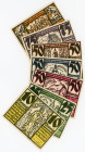 Germany - Weimar Republic Gebesee Full Set of Notgeld 1921
10 - 25 - 50 - 50 - 50 - 75 Pfenig - 1 Mark; In Original Packing; UNC