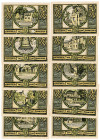 Germany - Weimar Republic Rudolstadt 10 x 50 Pfennig 1921 Full Serie
UNC