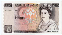 Great Britain 10 Pounds 1988 - 1991
P# 379e, N# 203311; # HW86 437136; Signature G.M. Gill; UNC