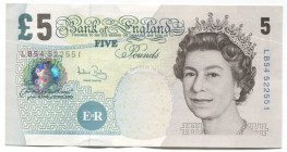 Great Britain 5 Pounds 2004 - 2011 (ND)
P# 391c, N# 202832; # LB54 522551; XF