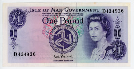 Isle of Man 1 Pound 1972 (ND)
P# 29a, N# 229097; # D434926; SIGNATURE 2; aUNC-UNC
