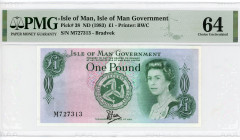 Isle of Man 1 Pound 1983 (ND) PMG 64 Choice Uncirculated
P# 38, # M727313