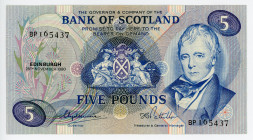 Scotland 5 Pounds 1980
P# 112d, N# 209247; # BP165437; XF