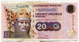 Scotland 20 Pounds 2003
P# 228e, N# 223875; # A/CJ 629970; VF