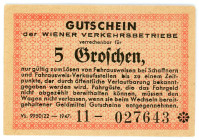 Austria Wiener Verkehrsbetriebe 5 Groschen 1947
# 11-027643; UNC