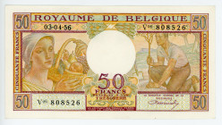 Belgium 50 Francs 1956
P# 133, N# 207631; # V06 808526; UNC