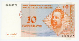Bosnia & Herzegovina 10 Convertible Maraka 1998 (ND)
P# 63a, N# 216676; # B2020597; UNC