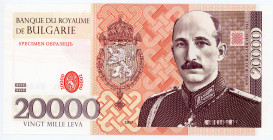 Bulgaria 20000 Leva 2017 Specimen "Boris III De Bulgarie"
# BL 00269; Fantasy Banknote; Limited Edition; Made by Matej Gábriš; BUNC