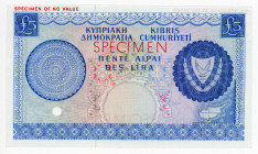 Cyprus 5 Pounds 1961 Specimen
P# 40ct, N# 216034; Color Trial; UNC
