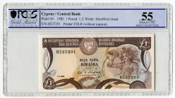 Cyprus 1 Pound 1982 PCGS 55 About UNC
P# 50, # H5827291