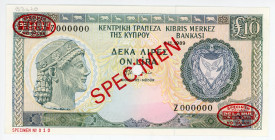 Cyprus 10 Pounds 1989 Specimen TDLR
P# 55as, N# 211487; # 000000; UNC