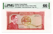 Jordan 5 Dinars 1959 (ND) PMG 66 EPQ
P# 15b, N# 212803; # 299831; UNC