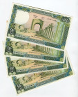 Lebanon 4 x 250 Livres 1978 - 1988 (ND)
P# 67, N# 204951; AUNC/UNC