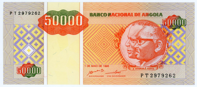 Angola 50000 Kwanzas Reajustados 1995
P# 138, N# 214638; # PT 2979262; UNC