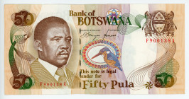 Botswana 50 Pula 1992 (ND)
P# 14a, N# 242530; # F900138A; XF