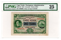 Cabo Verde 5 Escudos 1921 PMG 25
P# 33, N# 225738; # A092,699; VF