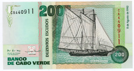 Cabo Verde 200 Escudos 1992
P# 63a, N# 212913; # CX 440911; UNC
