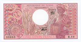 Chad 500 Francs 1984
P# 6, N# 247647; # 024133985; UNC