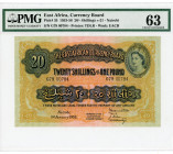 East Africa 20 Shillings / 1 Pound 1955 PMG 63 Choice Uncirculated
P# 35, # G79 00784